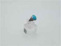 Sterling 925 Sleeping Beauty Turquoise Ring