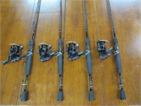 LOT OF 4 MITCHELL AVOCET RZ FISHING ROD COMBOS NEW