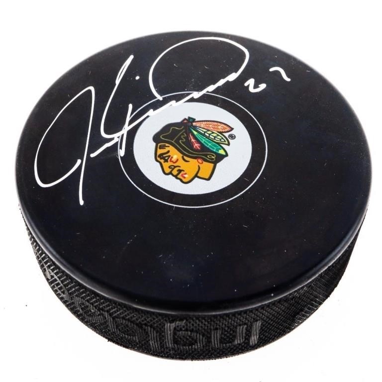 Chicago Black Hawks Logo Puck - Autographed "Jere