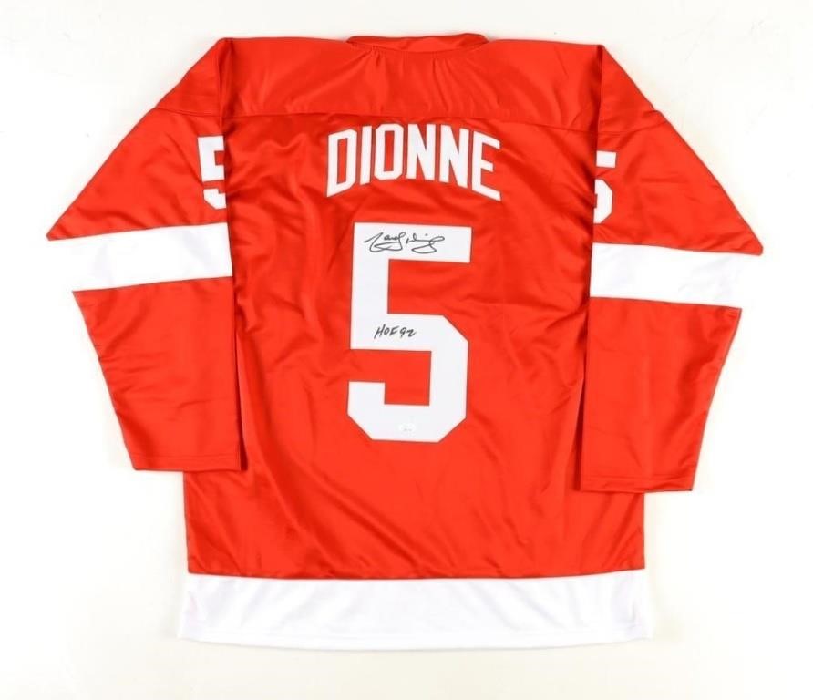 Marcel Dionne Signed Replica Jersey Inscribed "HO