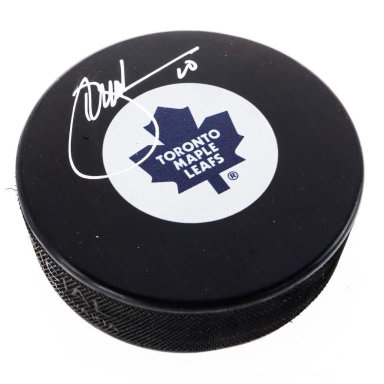 Toronto Maple Leafs Logo Puck - Autographed "Brad