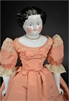 21" German china shoulder head lady doll