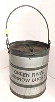 Vtg Green River Minnow Bucket, 11.25" x 10" x 10"