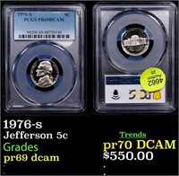 Proof PCGS 1976-s Jefferson Nickel 5c Graded pr69