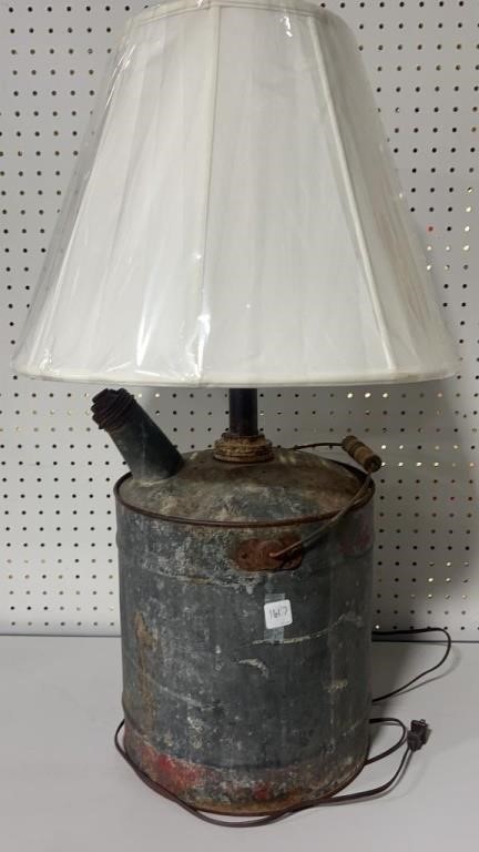 Galvanized Can Lamp
