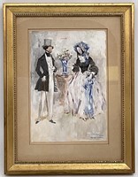 Antique Friedrich Stahl Painting Framed