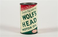 WOLF'S HEAD MOTOR OIL 5 OZ CAN BANK