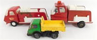 3 Vintage Toy Trucks - 2 are Marked Tonka, Some