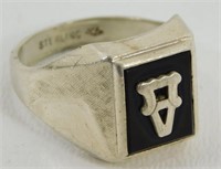 Men's Large Ring w/ an "A" Initial - Marked