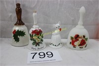 Group of 4 Christmas Holiday Bells