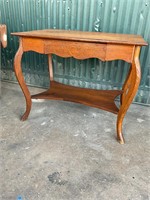 Antique carved oak parlor table