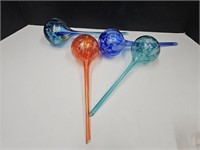 4 Glass Decorative  Plant Water Globes