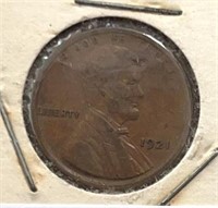 1921 Lincoln Cent AU