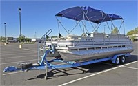 1995 24ft Manitou Pontoon Boat & Trailer