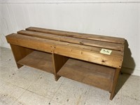 WOODEN STAND/ BENCH 48IN X 16IN -18IN TALL