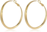Gold-plated Big Hoop Earrings