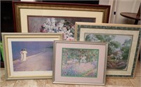 Set of 4 Floral & Scenery Prints