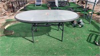 Glass Top Patio Table 64x44x27