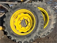 2 John Deere tractor tires 11.2-24