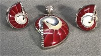 Sterling & Shell Rings & Pendant