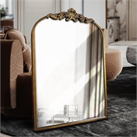 WAMIRRO Gold Arched Mirror 36x24 Vintage