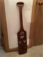 Approximately 3 foot wooden paddle