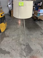 Tripod Floor Lamp - Silver with Shade  - 62" tall