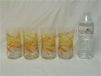 Vintage Libbey Golden Wheat Glasses ~ Set of 4