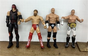 4 wrestling action figures