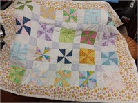 Quilted Blanket, Looks to be Hand Sewn