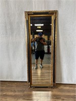 Black & Gold Framed Tall Mirror