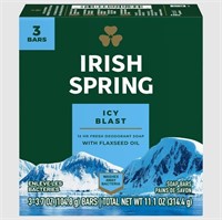 Irish Spring Icy BlastBar Soap, 3.7 Oz, 3 Bar