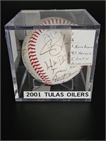 Autographed 2001 Tulsa Oilers Baseball