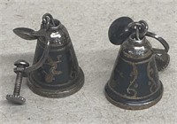 Silver bell earrings