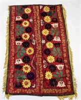 EMBROIDERED SILK SUZANI WALL HANGING