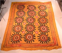 EMBROIDERED SILK SUZANI TAPESTRY