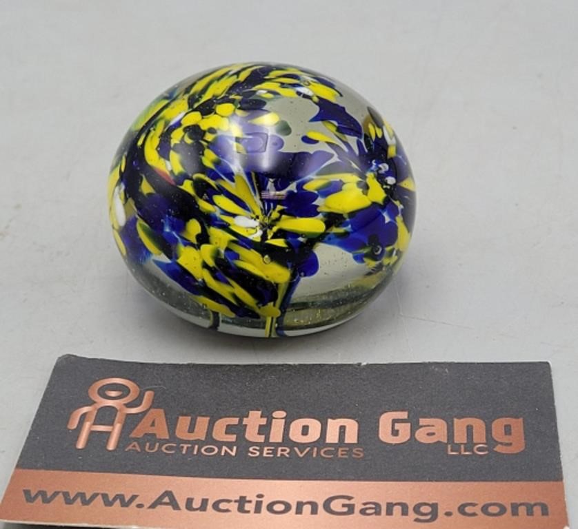 Paperweight Blue & Yellow