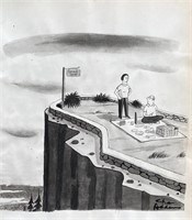 Charles Addams 1912 - 1988 (Ink On Paper)