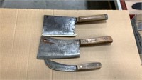 Vintage cleavers & butcher knife