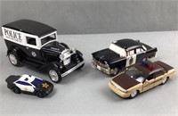 4 toy police cars