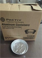 Approx 250 8 Inch Aluminum Containers