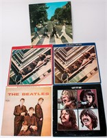 Lot 5 Vintage Beatles LP Vinyl Albums Records