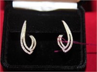 10kt white gold Diamond Earrings 1/2cttw