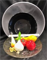 Large bowls ++ Papier mâché fruit & vegetables