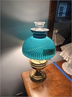 Brass Lamp With Swirl Shade