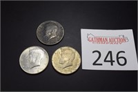 (2) 1968 & (1) 1976 Kennedy Half Dollars