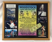 21 x 17 Woodstock  Picture and poster and ticket
