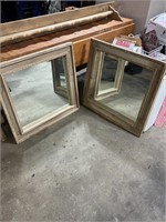 Two wall mirrors with gorgeous rustic frames