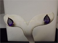 14kt Gold & Amethyst earrings