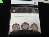 AMERICAN THE BEAUTIFUL QUARTERS THREE COIN SET